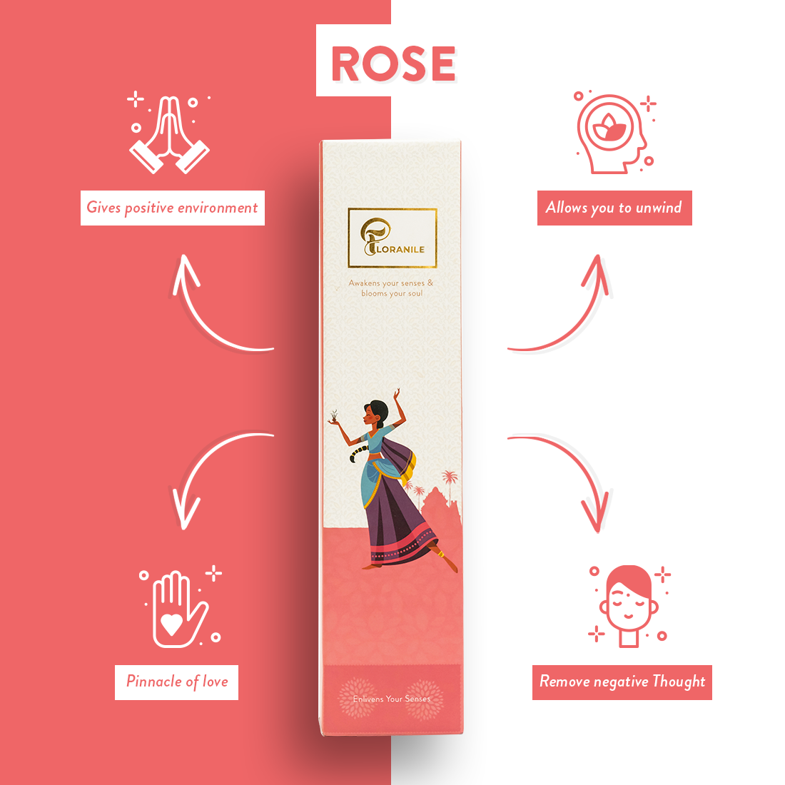 Indian Rose Incense Sticks