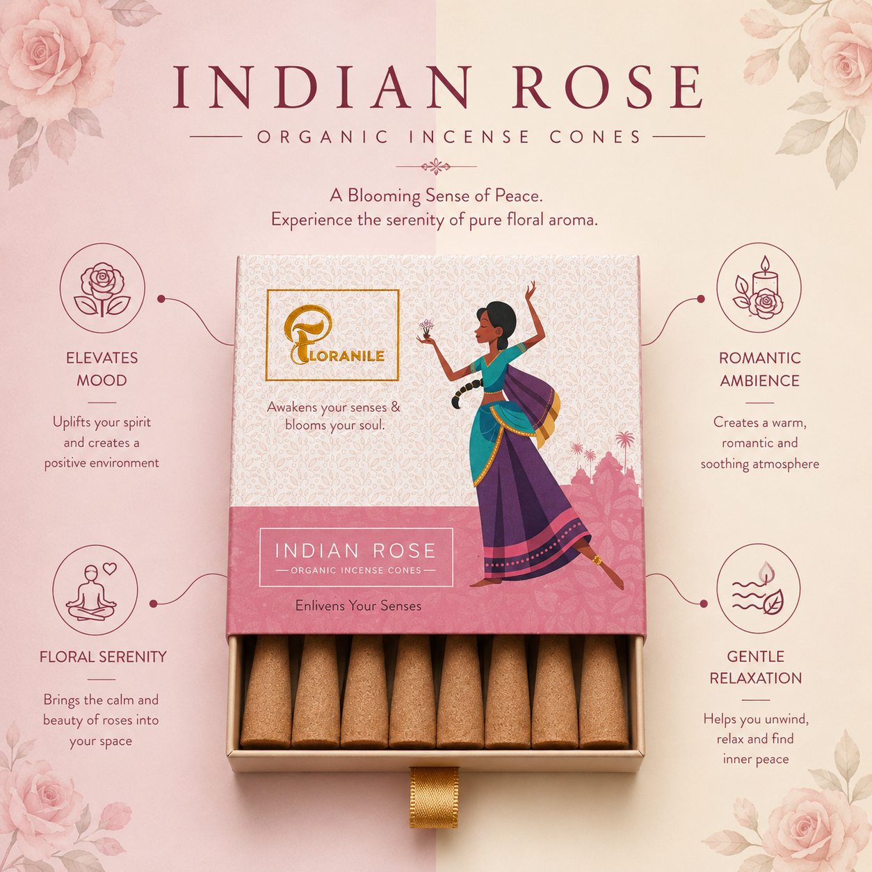 Rose & Lavender Incense Cones