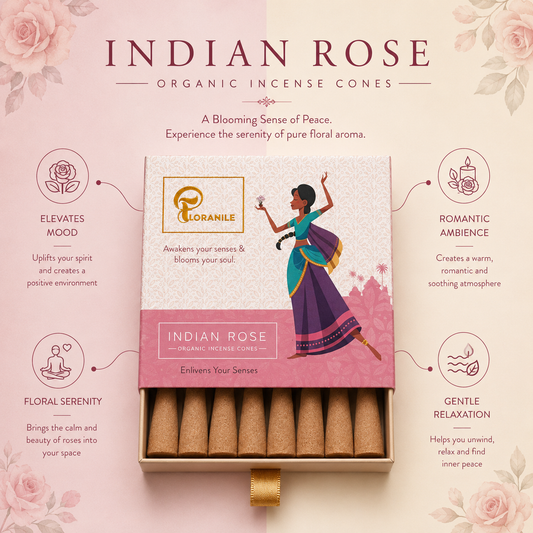 Floranile Indian Rose Incense Cones