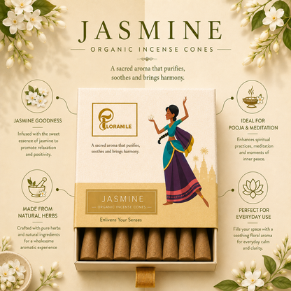 Floranile Jasmine Incense Cones