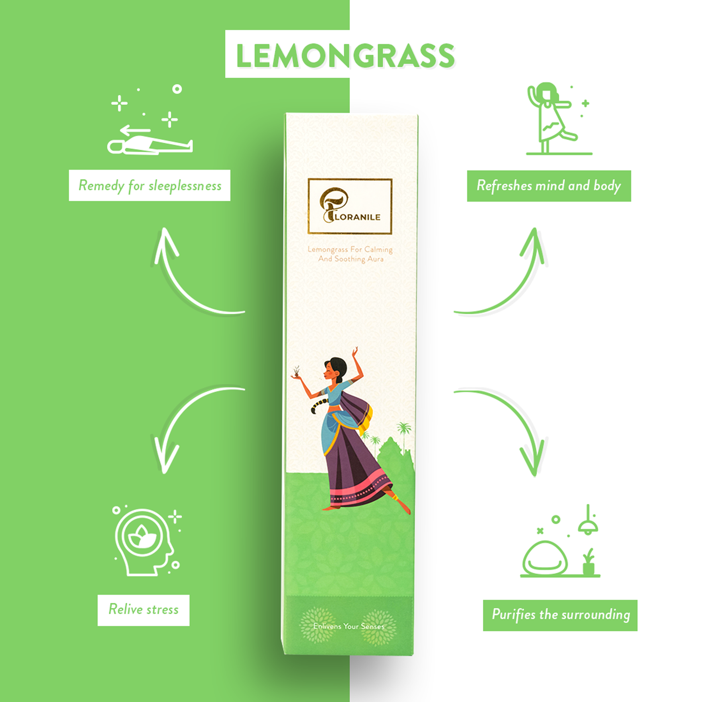 Floranile Lemongrass Incense Sticks