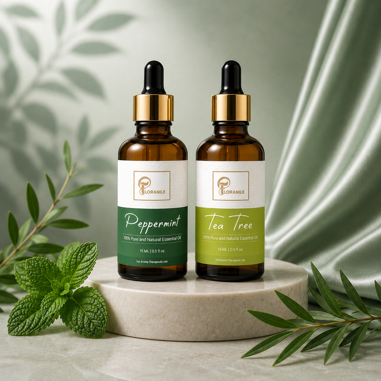 Peppermint  & Tea Tree Essential Oil – Pack of 2