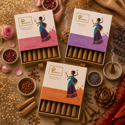 Rose , Lavender & Sandalwood Incense Cones