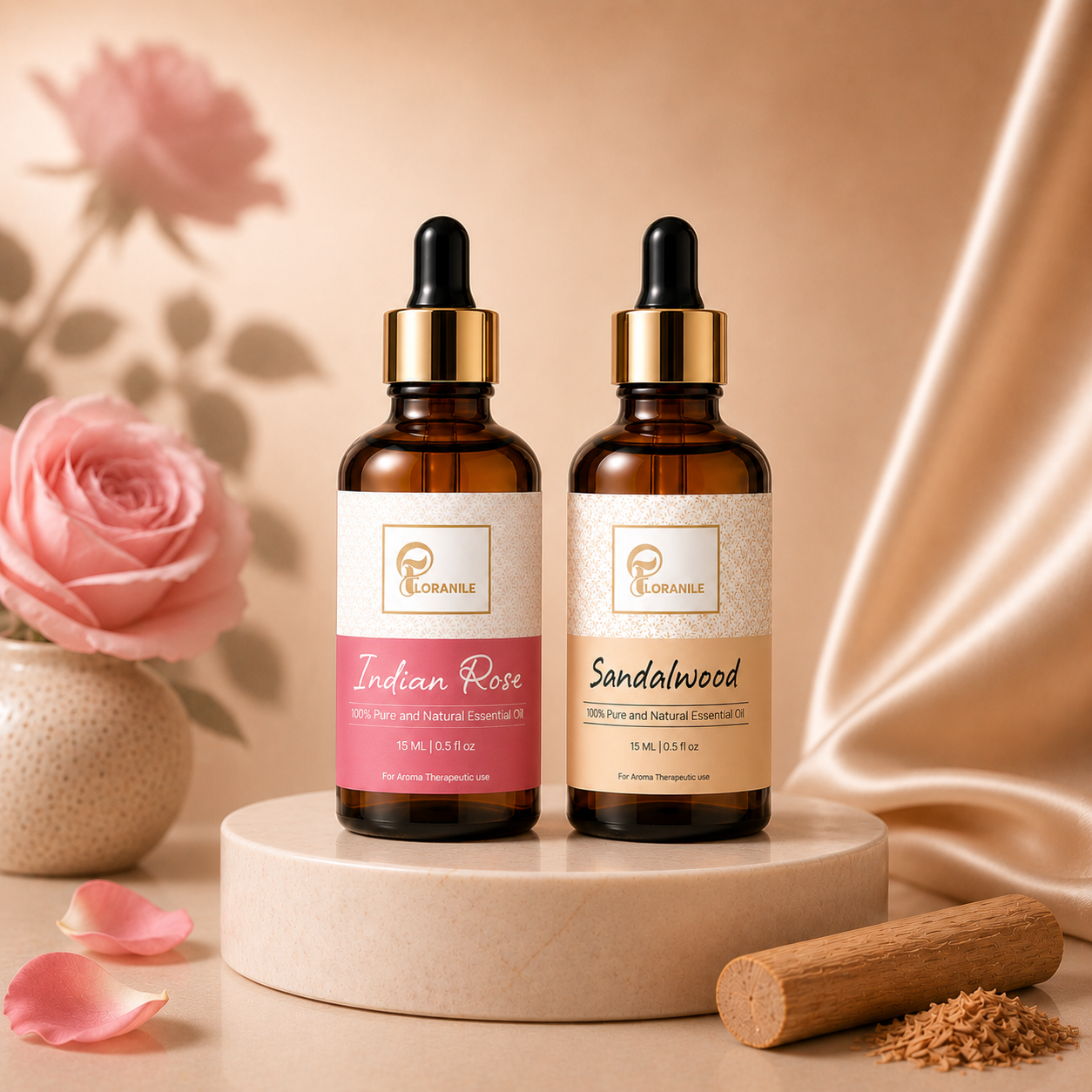 Rose  & Sandalwood Oil – Pack of 2